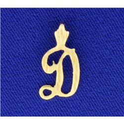 14K "D" Pendant