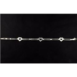 Italian Made Diamond Heart Bracelet