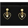 Image 1 : Seed Pearl Dangle Heart Earrings