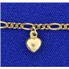 Image 2 : Figaro Chain Bracelet with 5 Dangling Hearts