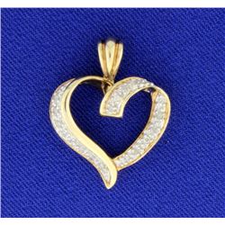 Diamond Encrusted Heart Pendant