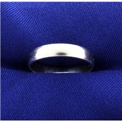 14K White Gold Wedding Band
