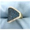 Image 2 : 4ct Total Weight Blue & White Diamond Ring