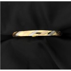 Yellow, Rose & White Gold Bangle