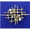 Image 1 : Vintage 18K 1.25ct Total Weight Diamond Pin