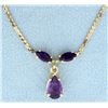Image 1 : 1.6 ct TW Amethyst Necklace