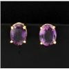 Image 1 : 3ct Total Weight Amethyst Stud Earrings