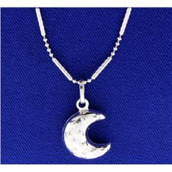 Italian Made 18k Moon Necklace