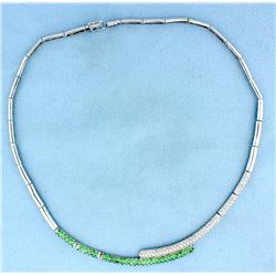 Diamond & Tsavorite necklace