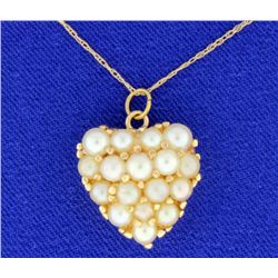 Pearl Heart pendant with chain