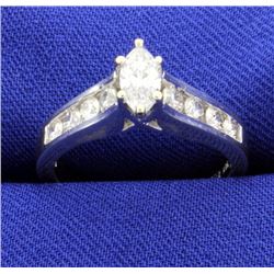 14K White Gold 1 Carat Diamond Ring