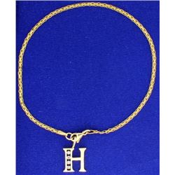 Diamond "H" Bracelet