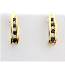 Diamond and Sapphire Earrings