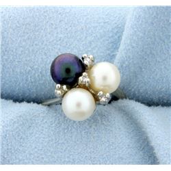 Pearl and Diamond Ring