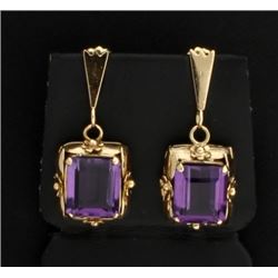 10ct Total Weight Amethyst Earrings