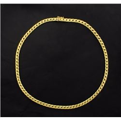 18 1/4 Inch Italian Made Flat Curb Neck Chain