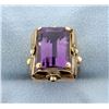 Image 1 : Vintage Amethyst 18K Ring in Rose and Yellow Gold