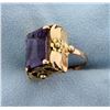 Image 2 : Vintage Amethyst 18K Ring in Rose and Yellow Gold
