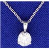 Image 1 : 1/2 carat Diamond solitaire pendant with chain