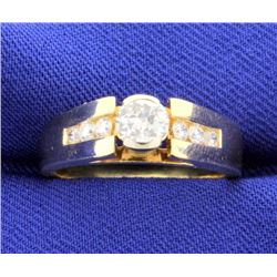 Diamond Ring with Accent Diamonds