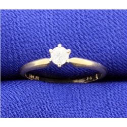 Diamond 1/5 carat 14k Solitaire Ladies Ring