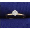 Image 1 : 1/4 Carat Diamond Brilliant Solitaire Ring in 14k Yellow Gold