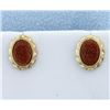 Image 1 : Goldstone Bezel Set into 14K Gold Earrings