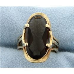 Smoky Quartz 14k Large Ring