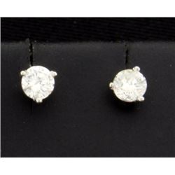 0.45 Carat PLATINUM Diamond Stud Earrings