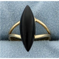 14k Yellow Gold Onyx Ring