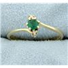 Image 1 : Natural Emerald & Diamond Ring