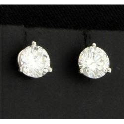 1 ct TW Diamond Stud Earrings in Platinum