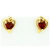 Image 1 : Garnet Heart Earrings