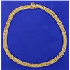 Image 1 : 22 Inch Flat Curb Link Neck Chain