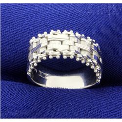 Flexible Link Ring 14K White Gold