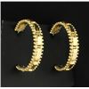 Image 1 : 14K Yellow Gold Hoop Earrings