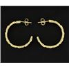 Image 2 : 14K Yellow Gold Hoop Earrings