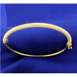 18K Yellow Gold Italian Bangle Bracelet
