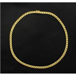 18 1/4 Inch Italian Made Flat Curb Neck Chain