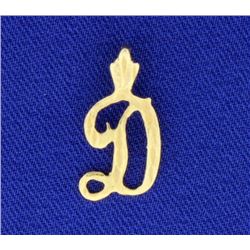 14K "D" Pendant