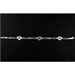 Italian Made Diamond Heart Bracelet