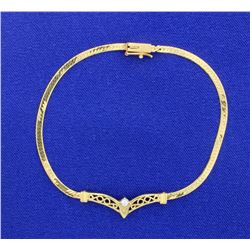 Diamond Herringbone Bracelet