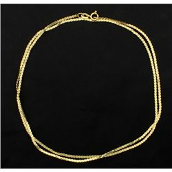 25 Inch Italian Made Flat Link Gold Chain