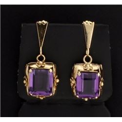 10ct Total Weight Amethyst Earrings