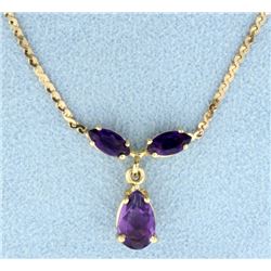 1.6 ct TW Amethyst Necklace