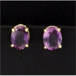 3ct Total Weight Amethyst Stud Earrings