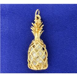 Pineapple Pendant Filled With Pearls