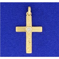 Cross with Diamond Pendant