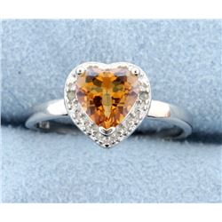 Azotic Topaz & Diamond Sterling silver ring