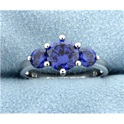 Sterling silver Ring with Lab Tanzanite